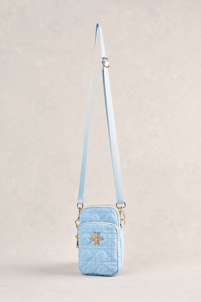 Quilted Phone Bag - Sky Blue