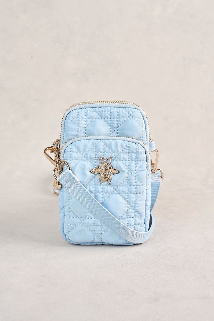 Quilted Phone Bag - Sky Blue