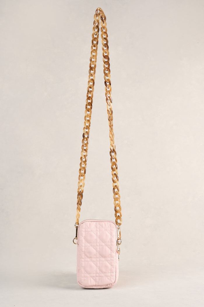 Quilted Phone Bag - Soft Pink