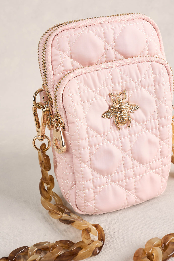 Quilted Phone Bag - Soft Pink