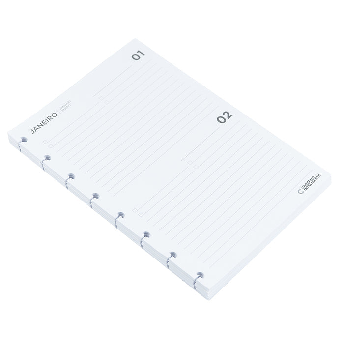 Pack de folhas do refil agenda inteligente.