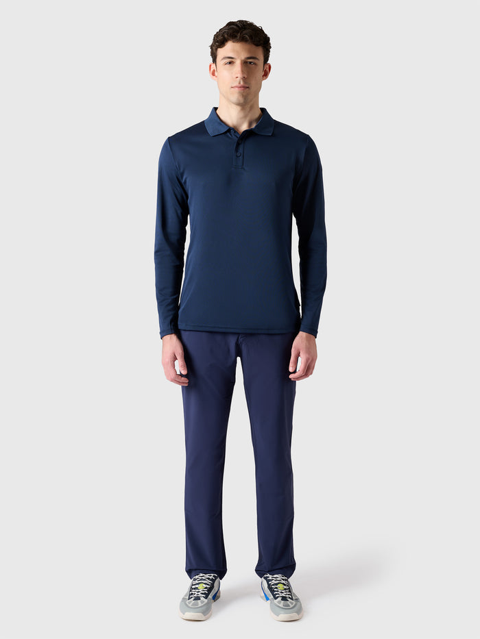 5 | Navy blue | regatta-fast-dry-ls-polo-27M120