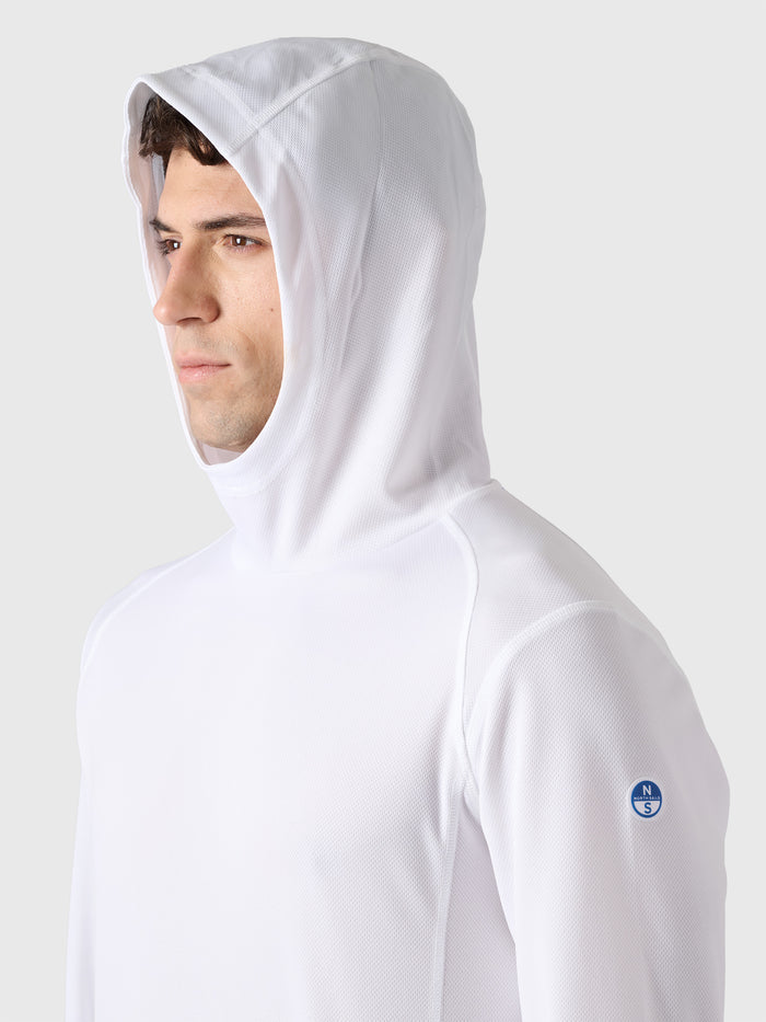 2 | White | regatta-tech-ls-hooded-t-27M118