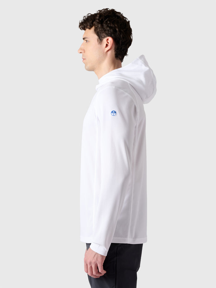 4 | White | regatta-tech-ls-hooded-t-27M118