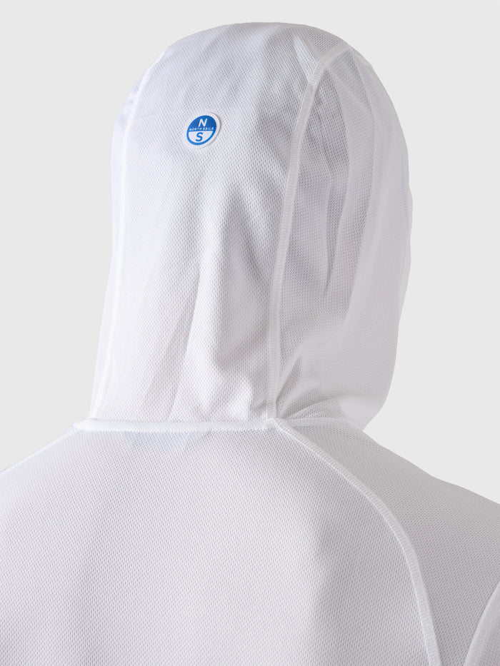 6 | White | regatta-tech-ls-hooded-t-27M118