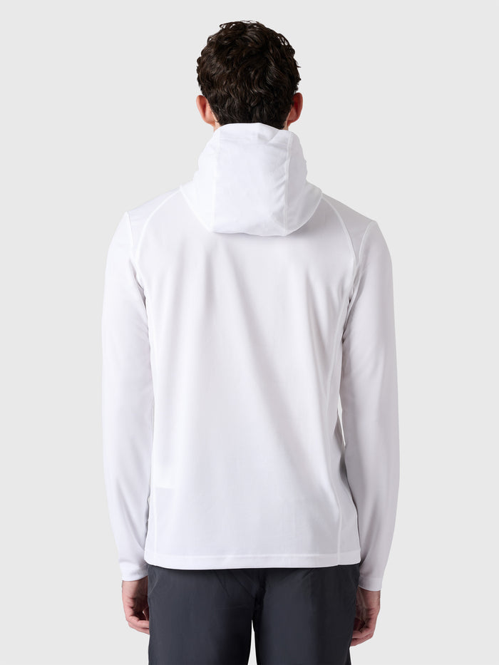 7 | White | regatta-tech-ls-hooded-t-27M118