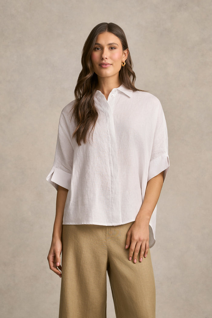 Relaxed Lightweight Shirt - White
