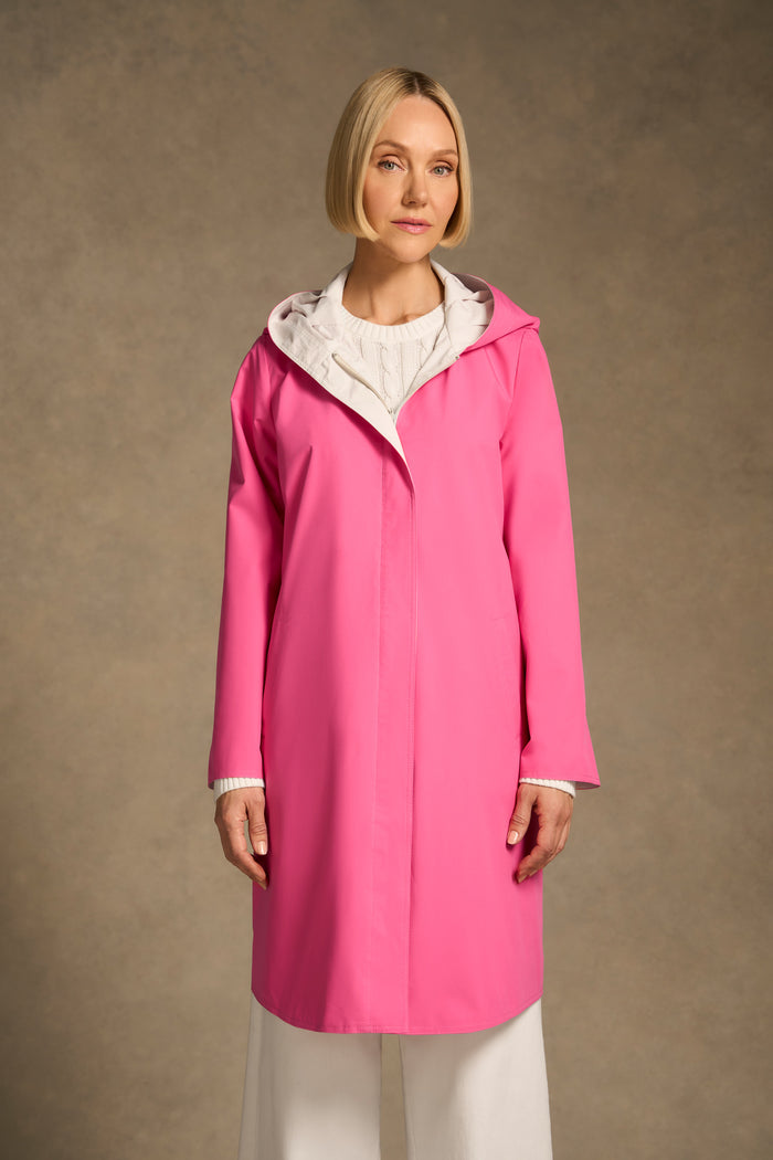 Printed Reversible Raincoat - Pink / Silver