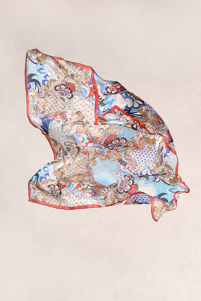Rococo Reverie Silk Scarf – Multicolour