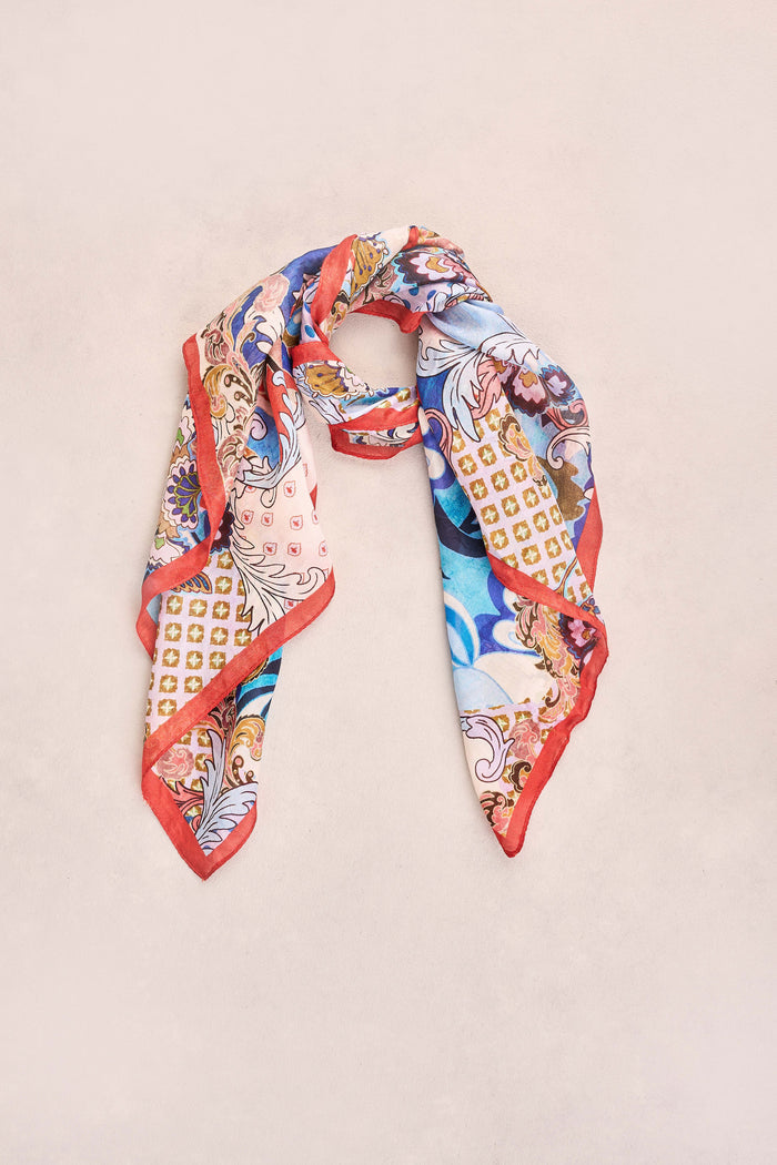 Rococo Reverie Silk Scarf – Multicolour