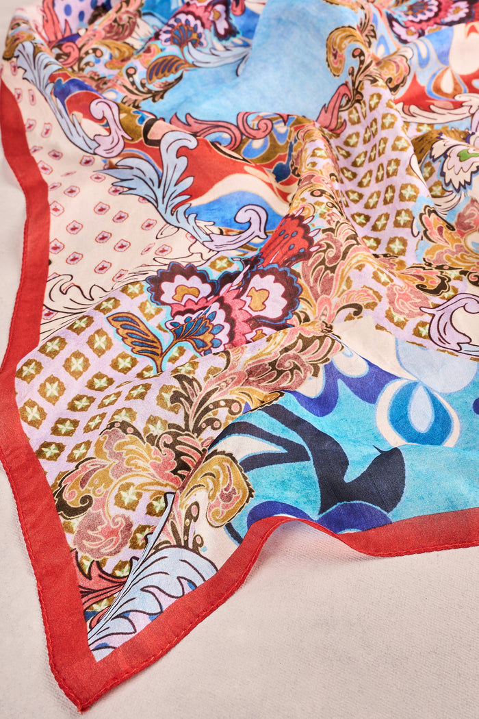 Rococo Reverie Silk Scarf – Multicolour