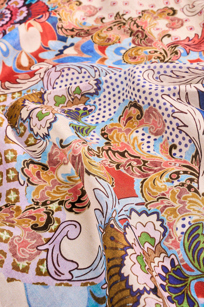 Rococo Reverie Silk Scarf – Multicolour