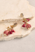 Rose Jumbled Earring - Rose