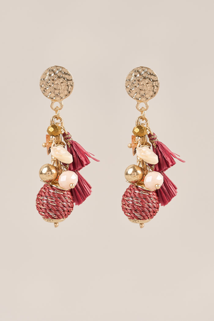 Rose Jumbled Earring - Rose