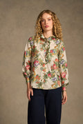Ruffle Detail Shirt – Chateaux Print