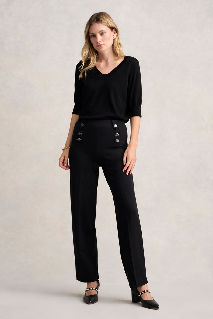SAILOR PONTE PANT - BLACK