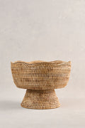 Scalloped Ratton Bowl on Stand