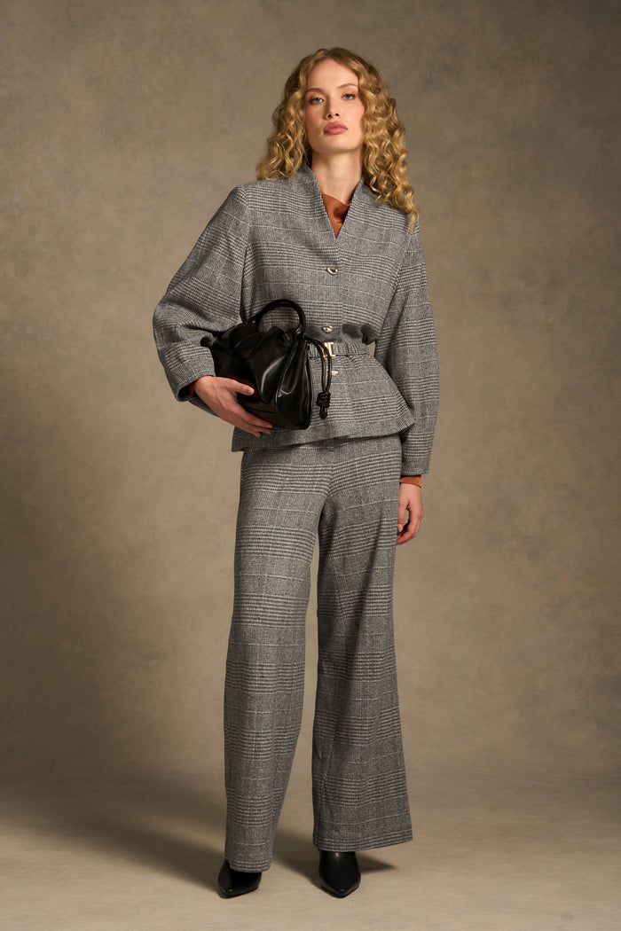 Sculpted Check Jacket - Glen Check