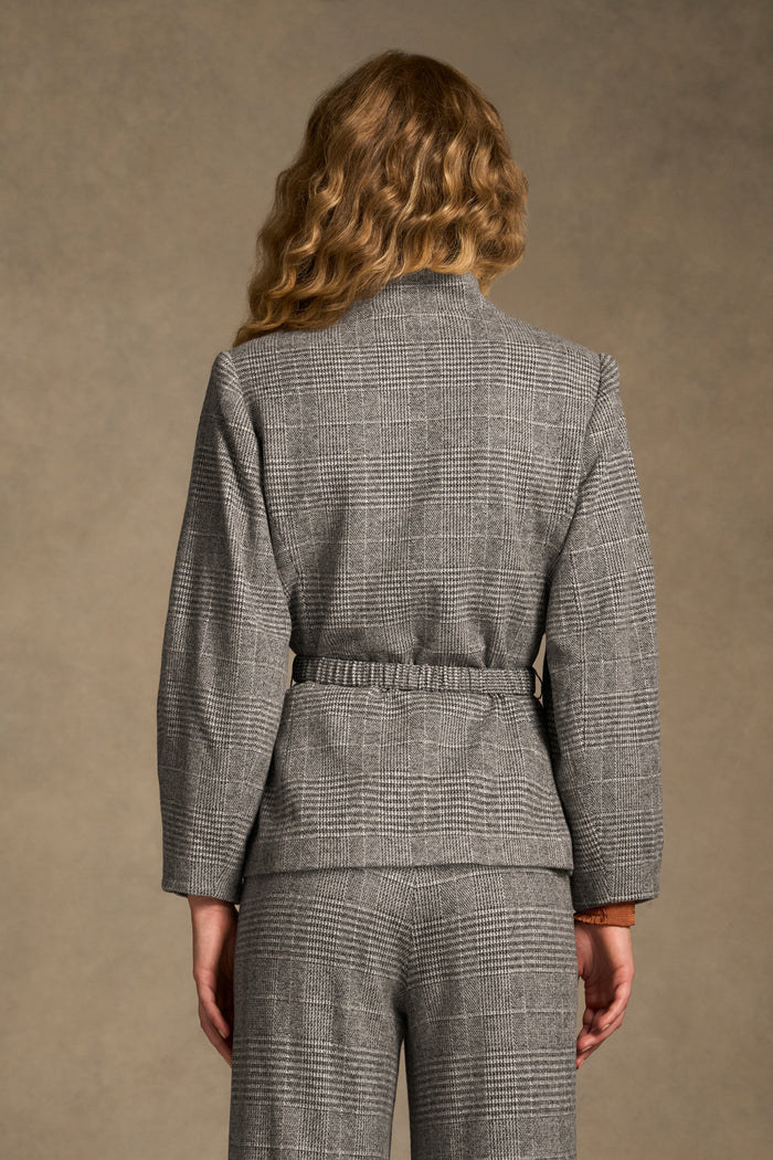Sculpted Check Jacket - Glen Check
