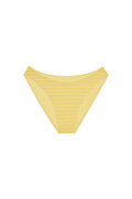 Front view of Seychelles Bottom Meyer Stripe showing mid-rise fit and moderate coverage on white background