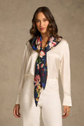 Silk Botanical Floral Scarf - Multicolour