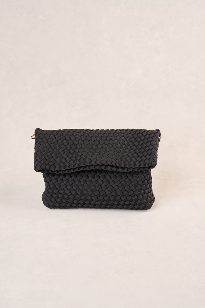 Soft Woven Clutch - Black