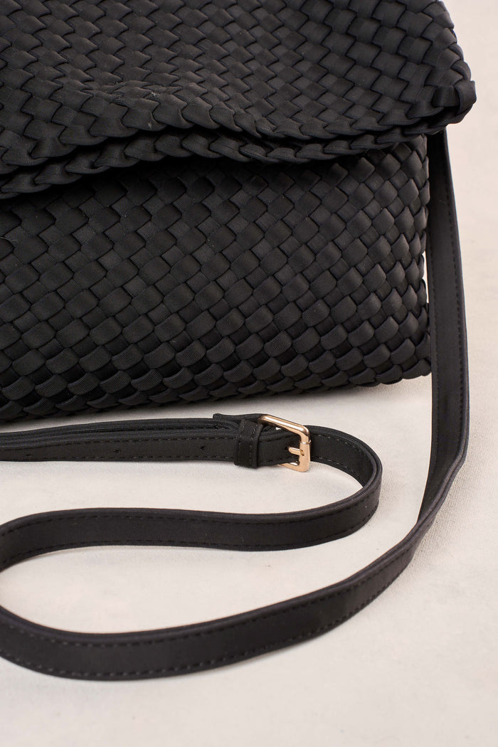 Soft Woven Clutch - Black