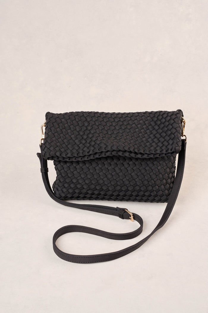 Soft Woven Clutch - Black