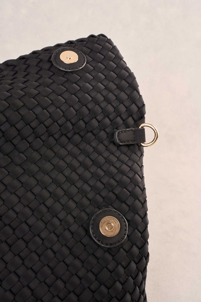 Soft Woven Clutch - Black