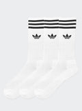 Solid Crew Sock 3 Pack Unisex