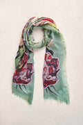 Spring Floral Embellished Scarf - Multi