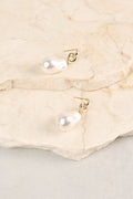 Statement Baroque Pearl Earrings - Gold