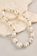 Statement Baroque Pearl Necklace - Gold