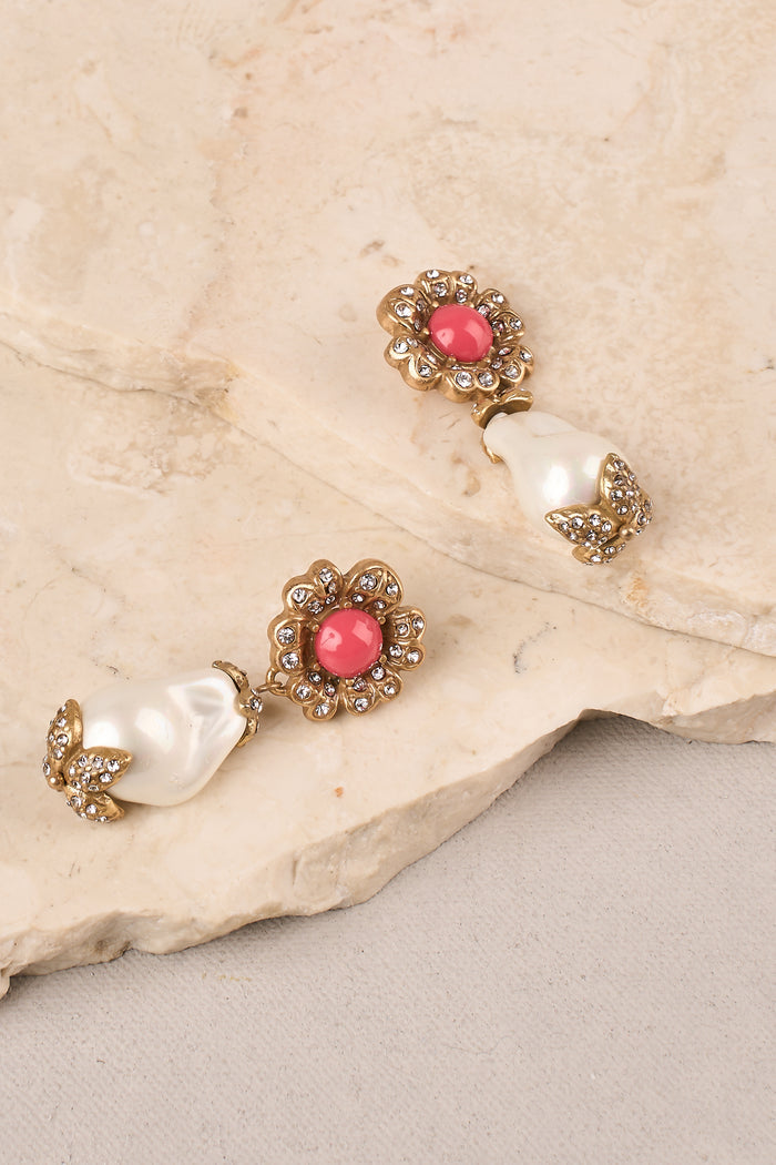 Statement Earrings - Pink
