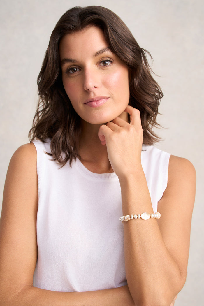 Stone & Pearl Wrist - Multicolour