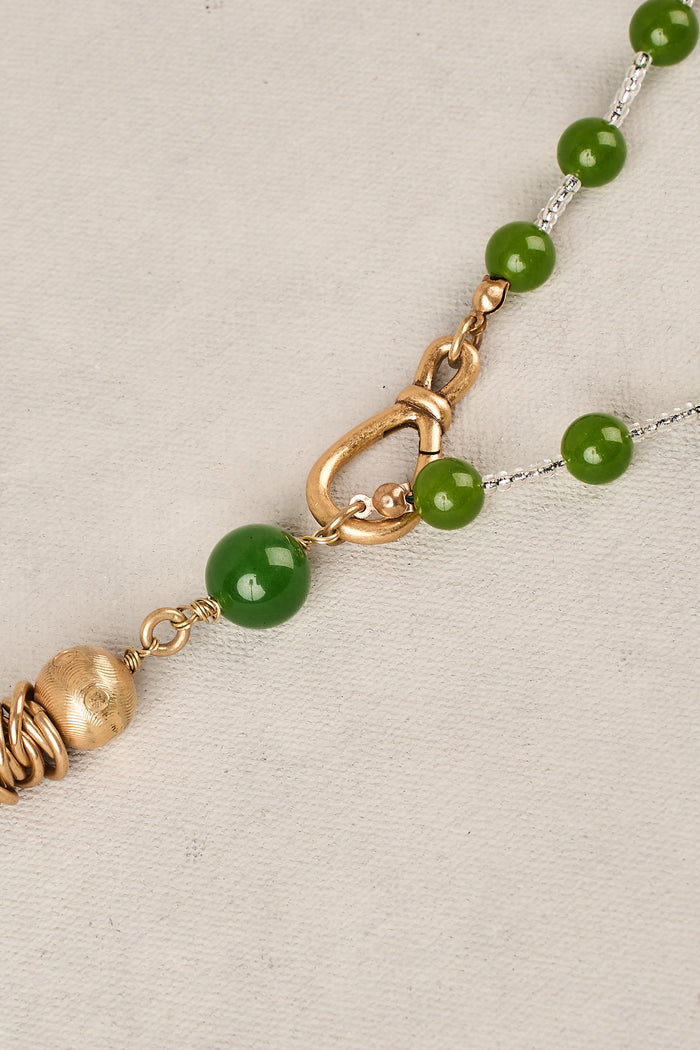 Tassel Pendant Necklace - Green