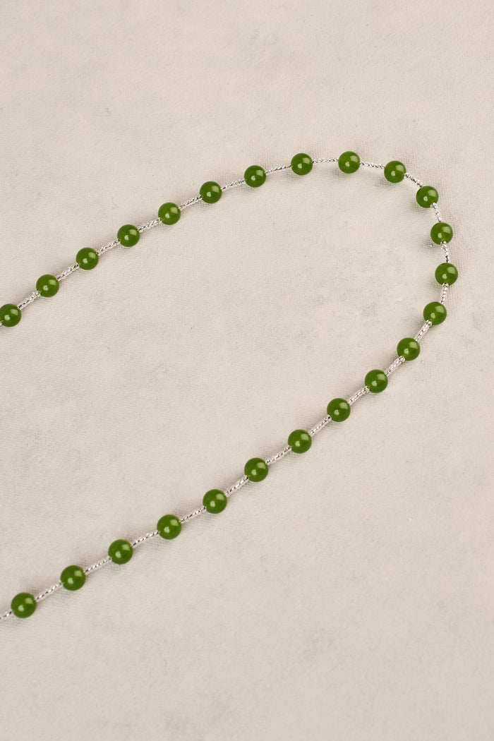 Tassel Pendant Necklace - Green