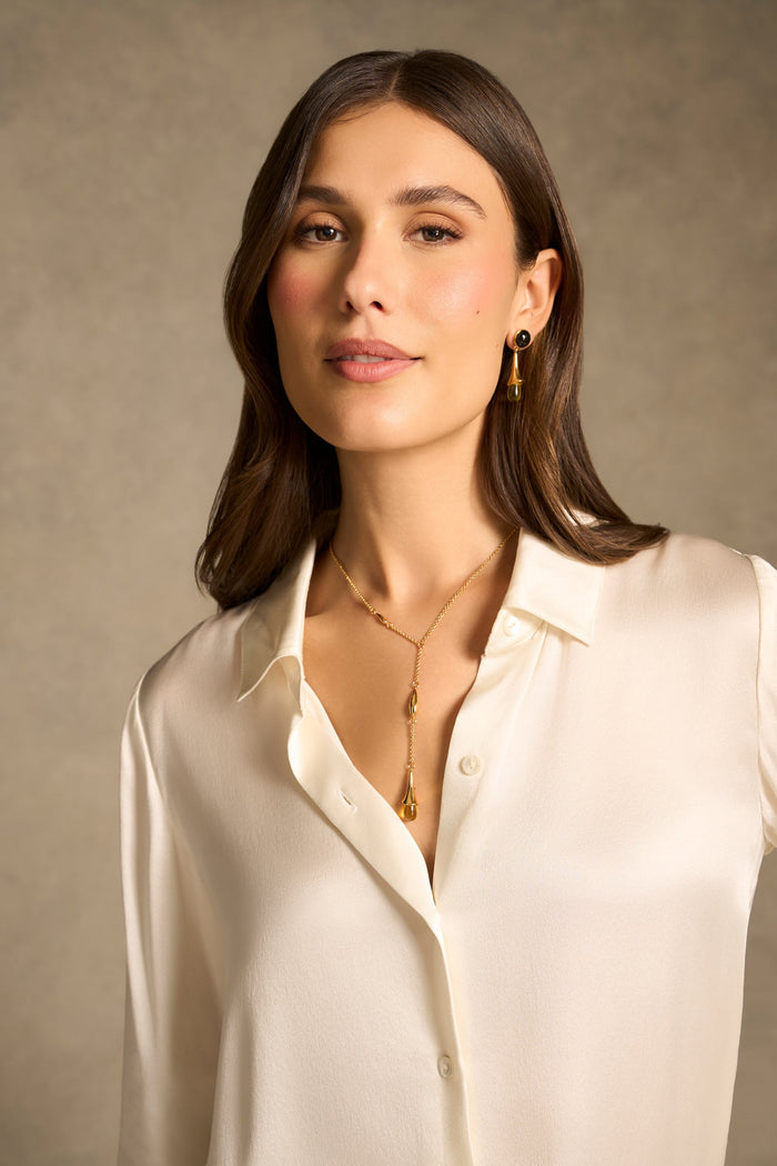 Teardrop Statement Necklace - Lime