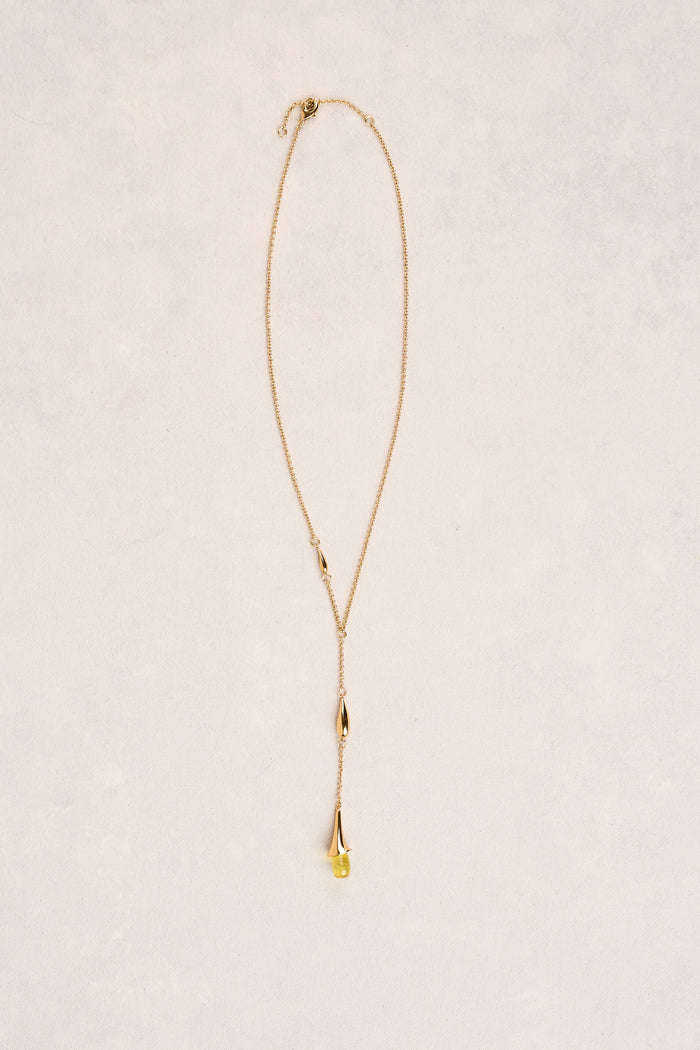 Teardrop Statement Necklace - Lime