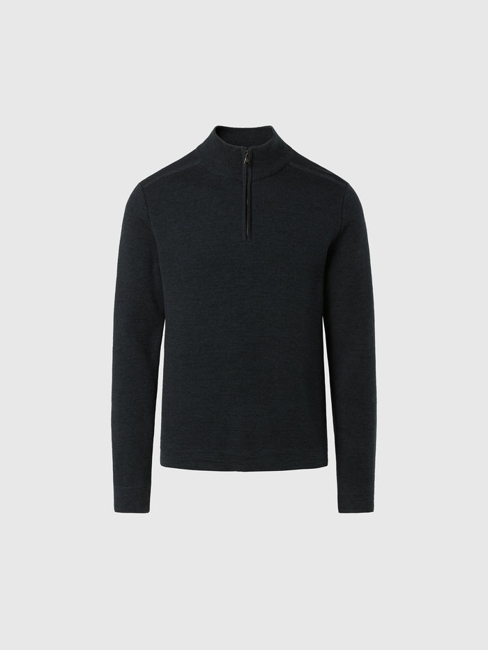 hover | Dark grey melange | half-zip-12gg-knitwear-699601