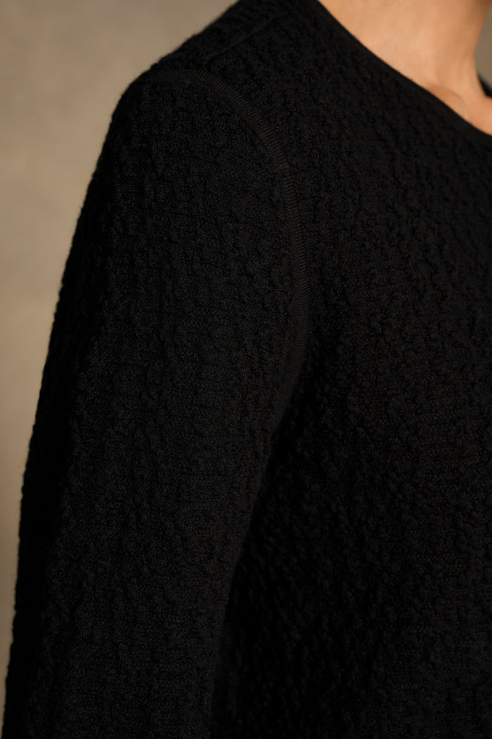 Textured Cardigan - Black