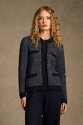 Textured Knit Jacket - Blue Multi