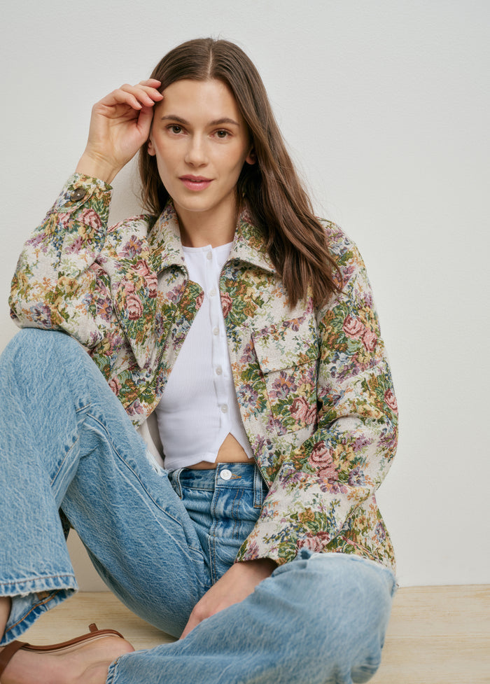 floral jacquard