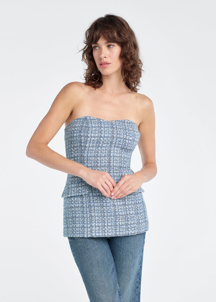 sky blue tweed