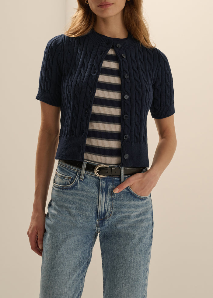 THE CAFE CABLE CARDIGAN