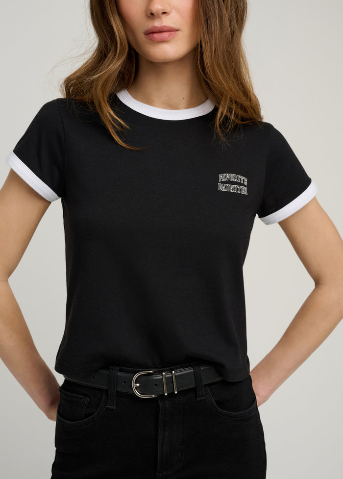 THE CROPPED FAVORITE DAUGHTER RINGER TEE