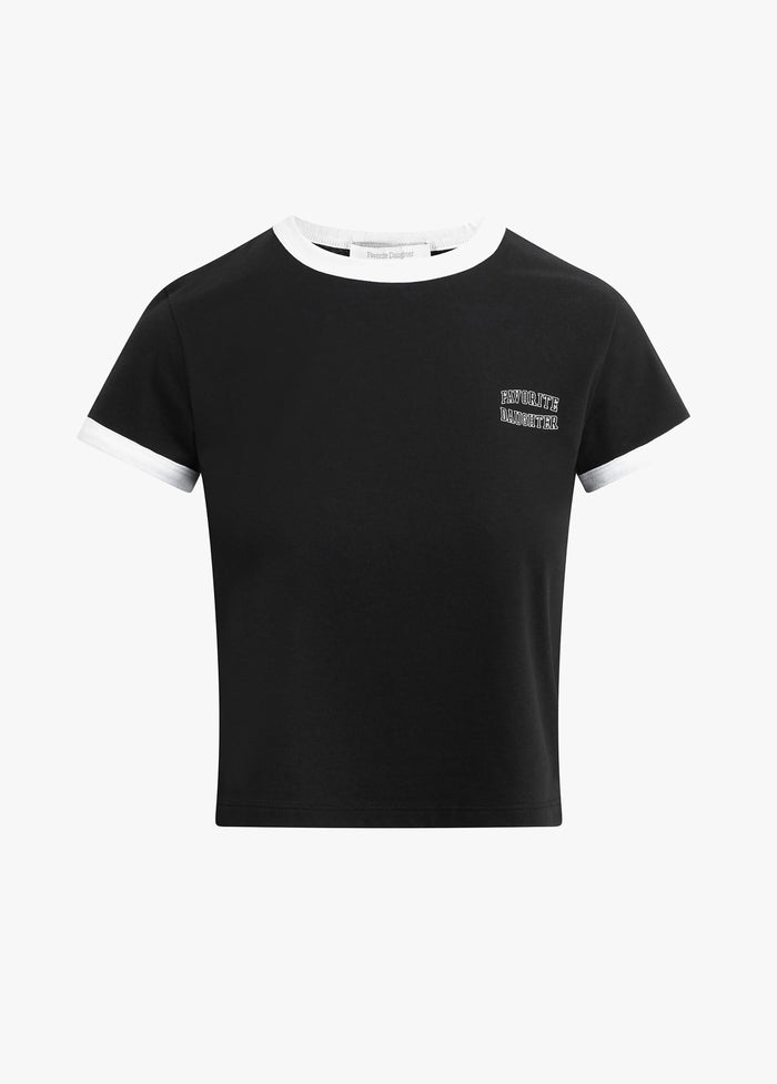 THE CROPPED FAVORITE DAUGHTER RINGER TEE