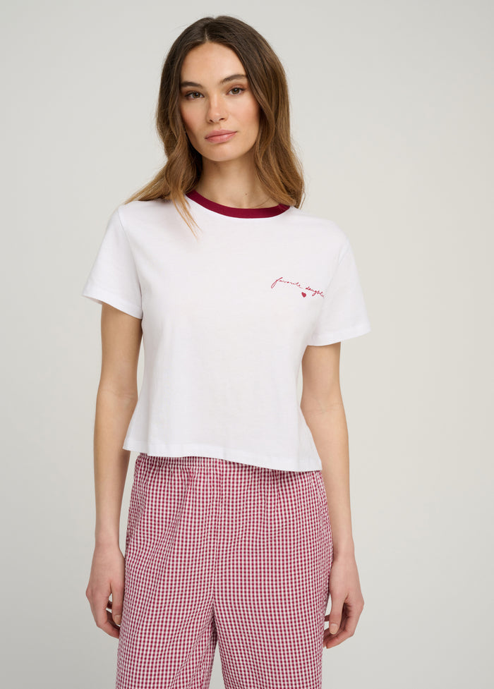 THE CROPPED SIGNATURE CHEST LOGO TEE