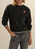 THE EMBROIDERED FAVORITE DAUGHTER HEART SWEATSHIRT