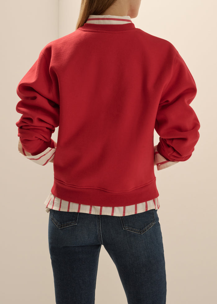 THE EMBROIDERED FAVORITE DAUGHTER HEART SWEATSHIRT